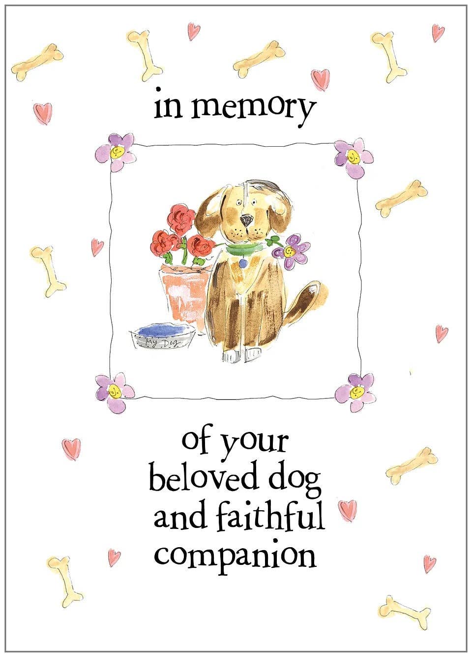 Shade Tree Greetings Cards Pet Sympathy Card – “In Memory of Your Beloved Dog”