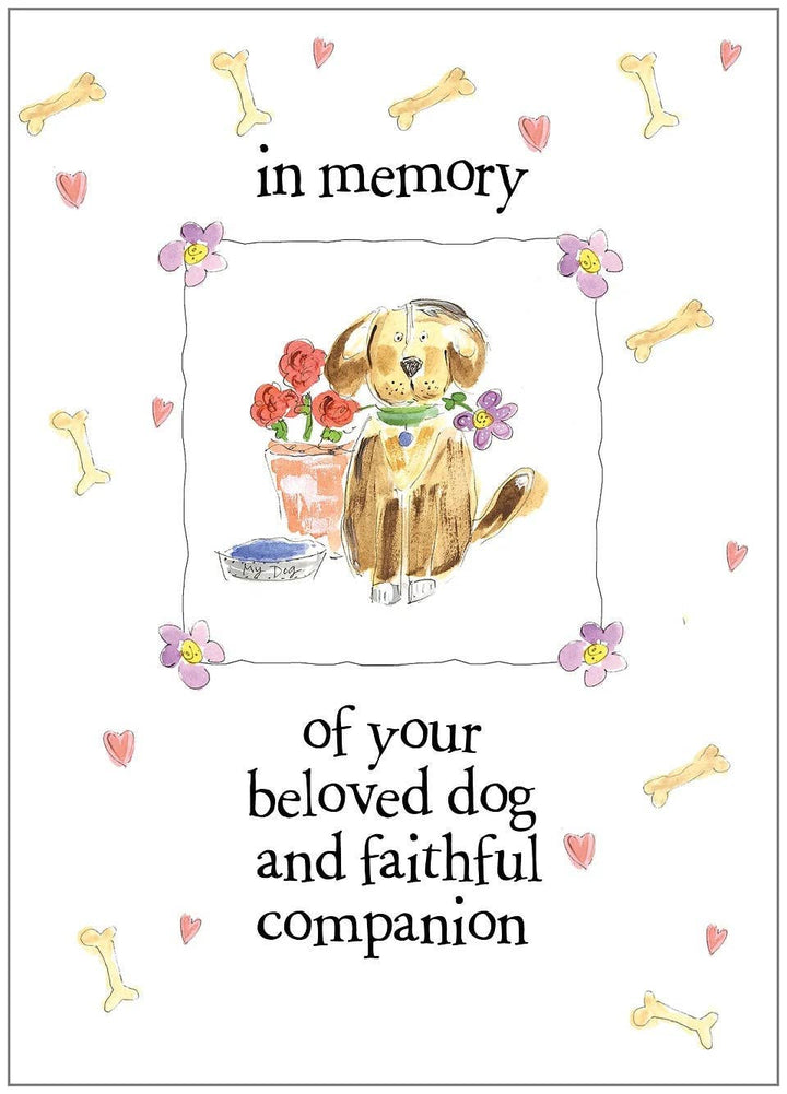 Shade Tree Greetings Cards Pet Sympathy Card – “In Memory of Your Beloved Dog”