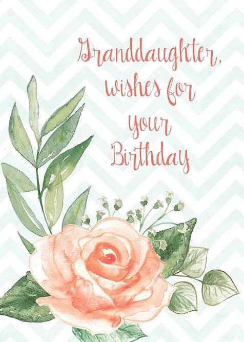 Shade Tree Greetings Cards Rose Birthday Card Granddaughter