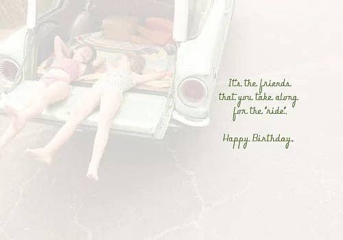 Shade Tree Greetings Cards The Friends You Take Along Birthday Card