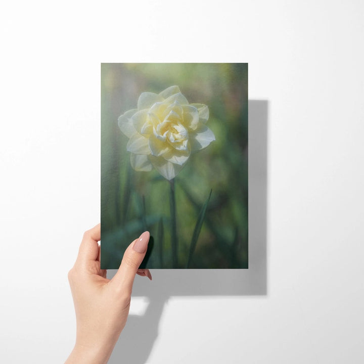 Sheryl's Virtual Garden Card A Little Daffy Yellow Flower Greeting Card