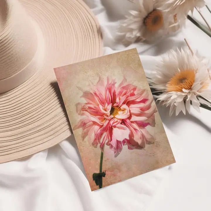 Sheryl's Virtual Garden Card Sweet Dahlia Single 5x7 Flower Greeting Card