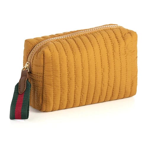 Shiraleah Handbags, Wallets & Cases Shiraleah Ezra Small Boxy Cosmetic Pouch, Honey