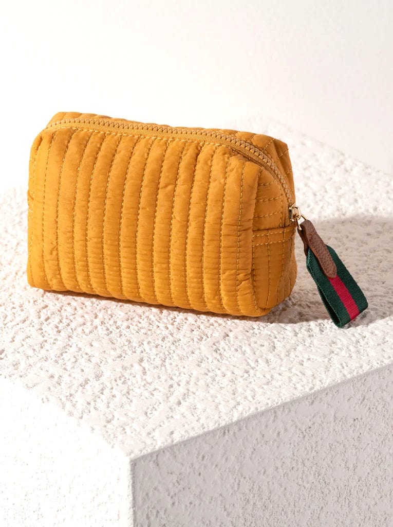 Shiraleah Handbags, Wallets & Cases Shiraleah Ezra Small Boxy Cosmetic Pouch, Honey