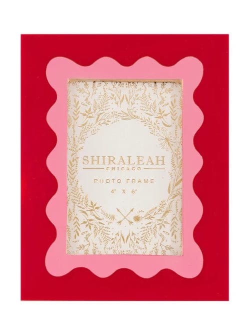 Shiraleah Picture Frame Shiraleah Viva 4" x 6" Wave Picture Frame - Red