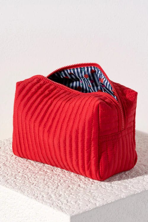 Shiraleah Pouch Ezra Large Boxy Cosmetic Pouch, Red