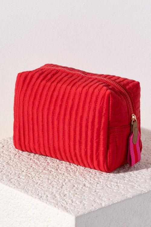 Shiraleah Pouch Ezra Large Boxy Cosmetic Pouch, Red