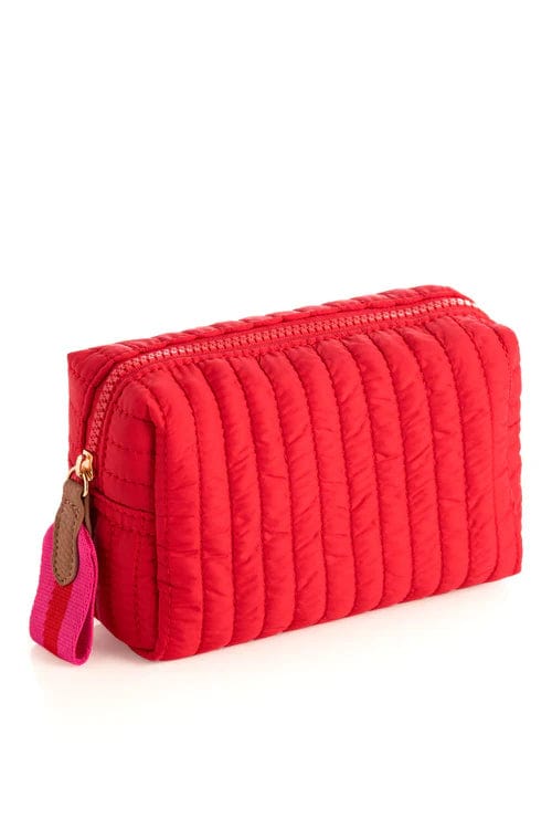 Shiraleah Pouch Ezra Small Boxy Cosmetic Pouch, Red