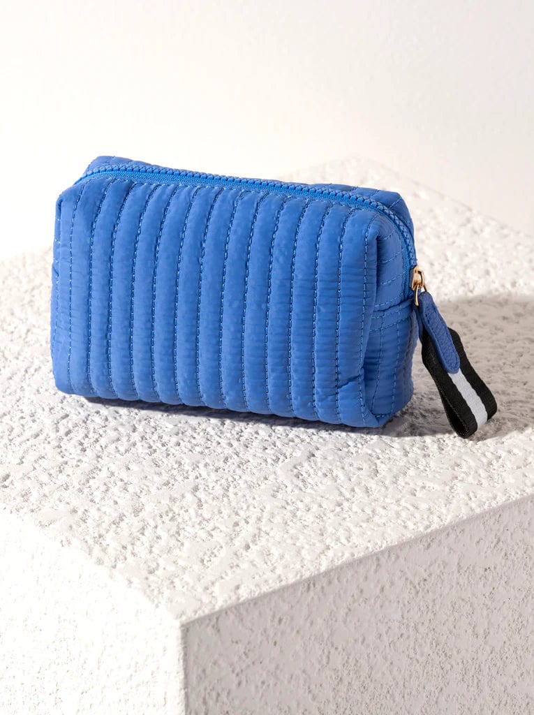 Shiraleah Pouch Ezra Small Boxy Cosmetic Pouch, Ultramarine