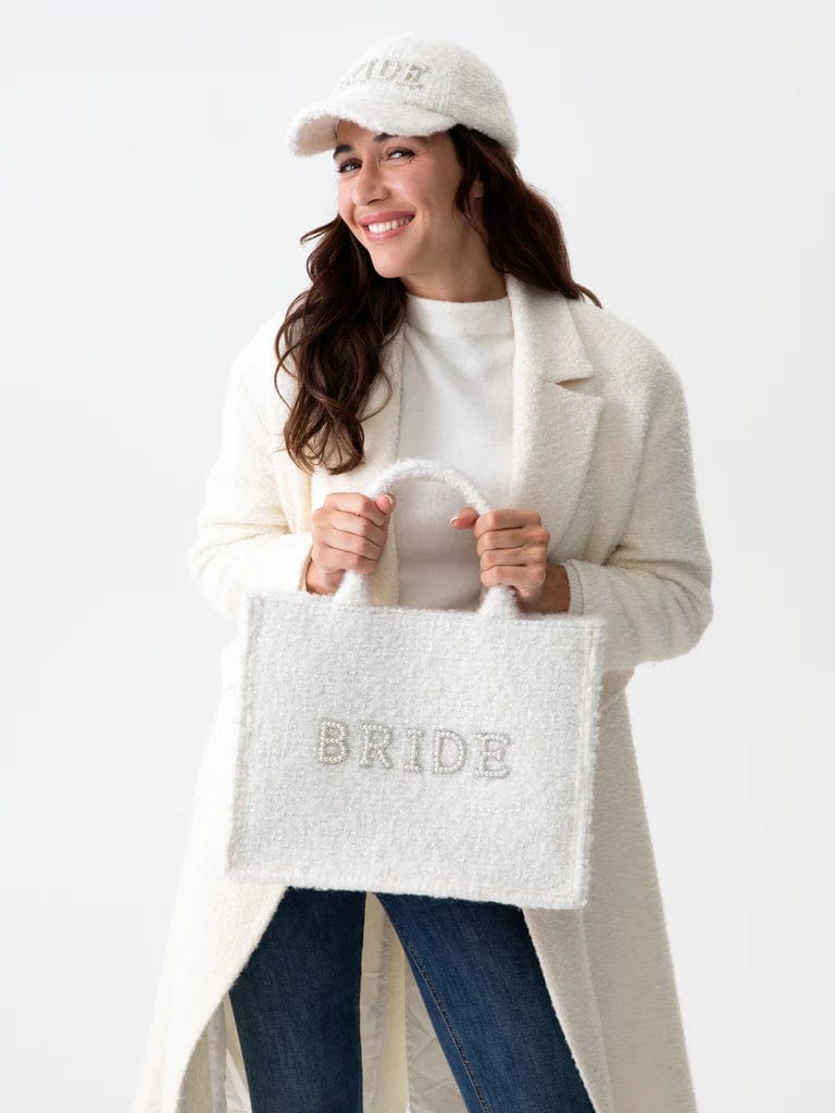 Shiraleah Tote Bags Shiraleah "Bride" Boucle Tote, Ivory