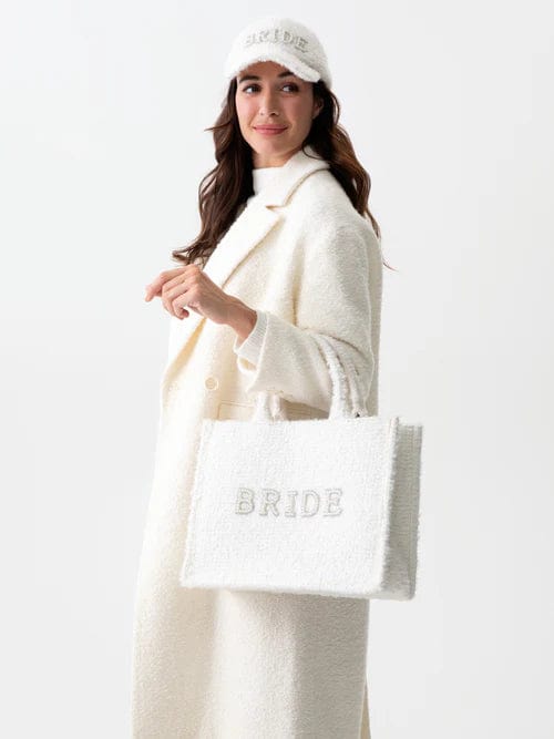 Shiraleah Tote Bags Shiraleah "Bride" Boucle Tote, Ivory