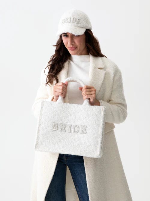 Shiraleah Tote Bags Shiraleah "Bride" Boucle Tote, Ivory