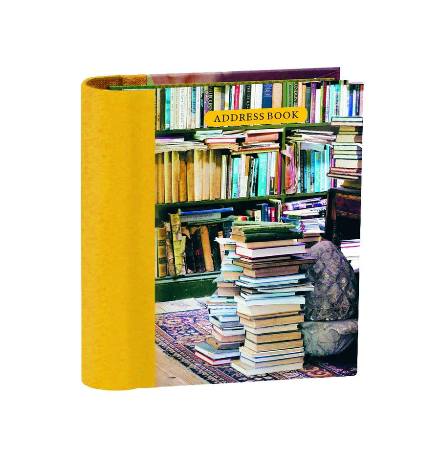 Simon & Schuster Address Book At Home with Books Mini Hardback Address Book