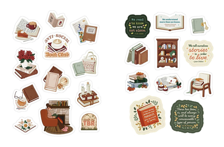 Simon & Schuster Cards One More Page - A Sticker Book for Book Lovers!