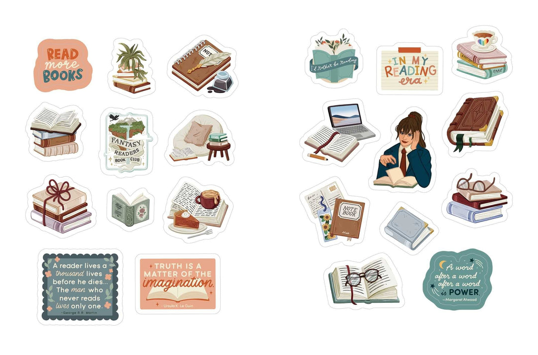 Simon & Schuster Cards One More Page - A Sticker Book for Book Lovers!