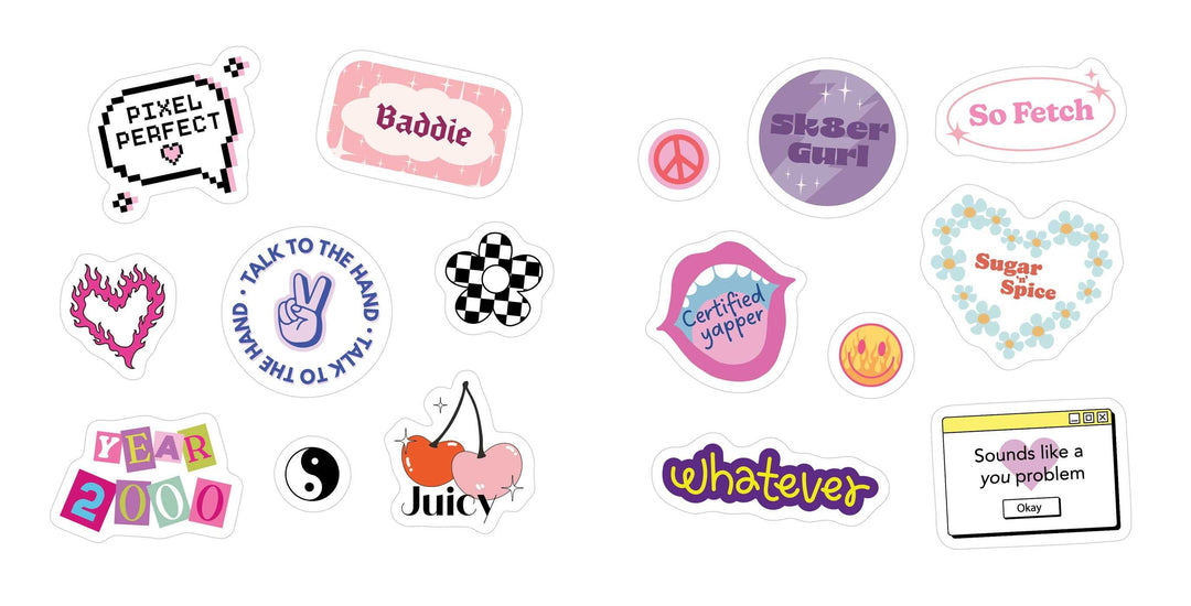 Simon & Schuster Cards Y2K Stickers