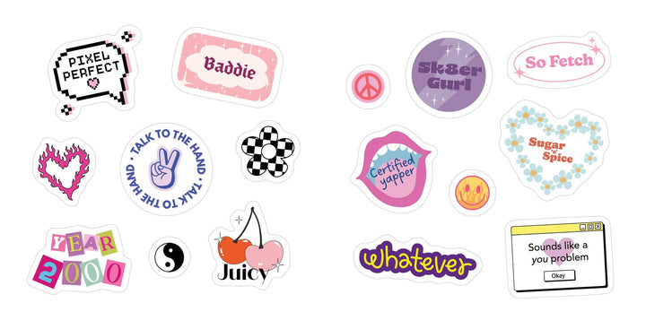 Simon & Schuster Cards Y2K Stickers