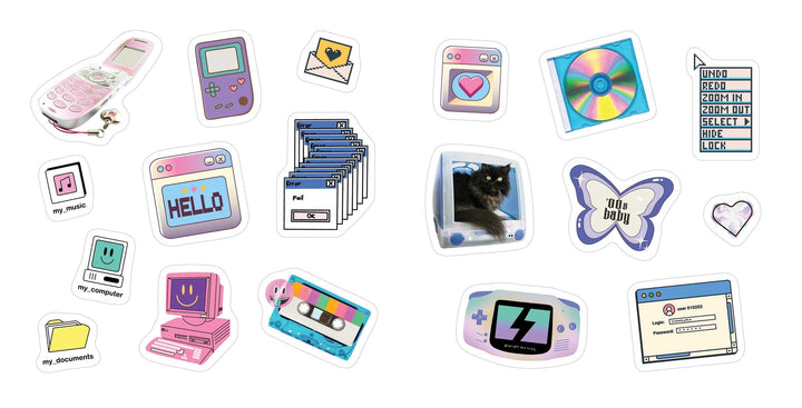 Simon & Schuster Cards Y2K Stickers