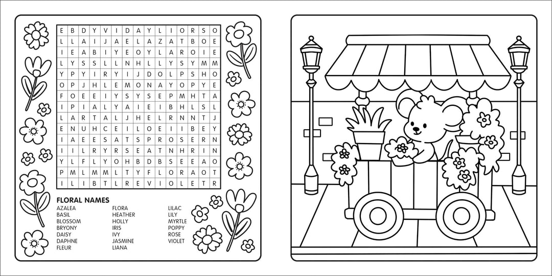 Simon & Schuster Gifts Clever Cuties: Cozy Coloring & Word Search Book