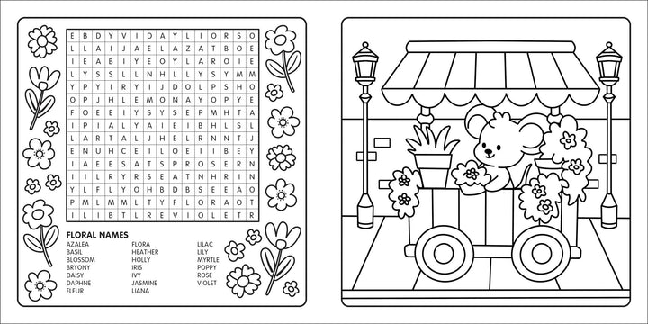 Simon & Schuster Gifts Clever Cuties: Cozy Coloring & Word Search Book