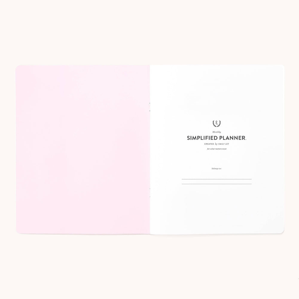 Simplified by Emily Ley paper 2025-2026 Softcover Monthly Simplified Planner - Happy Stripe