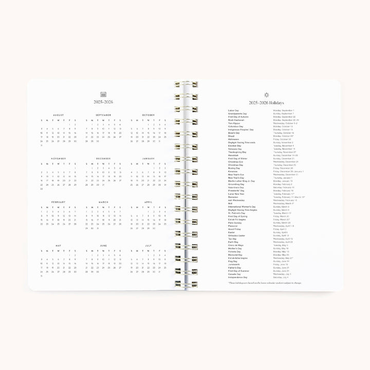 Simplified by Emily Ley paper 2025-2026 Softcover Weekly Simplified Planner - Ivory Antelope