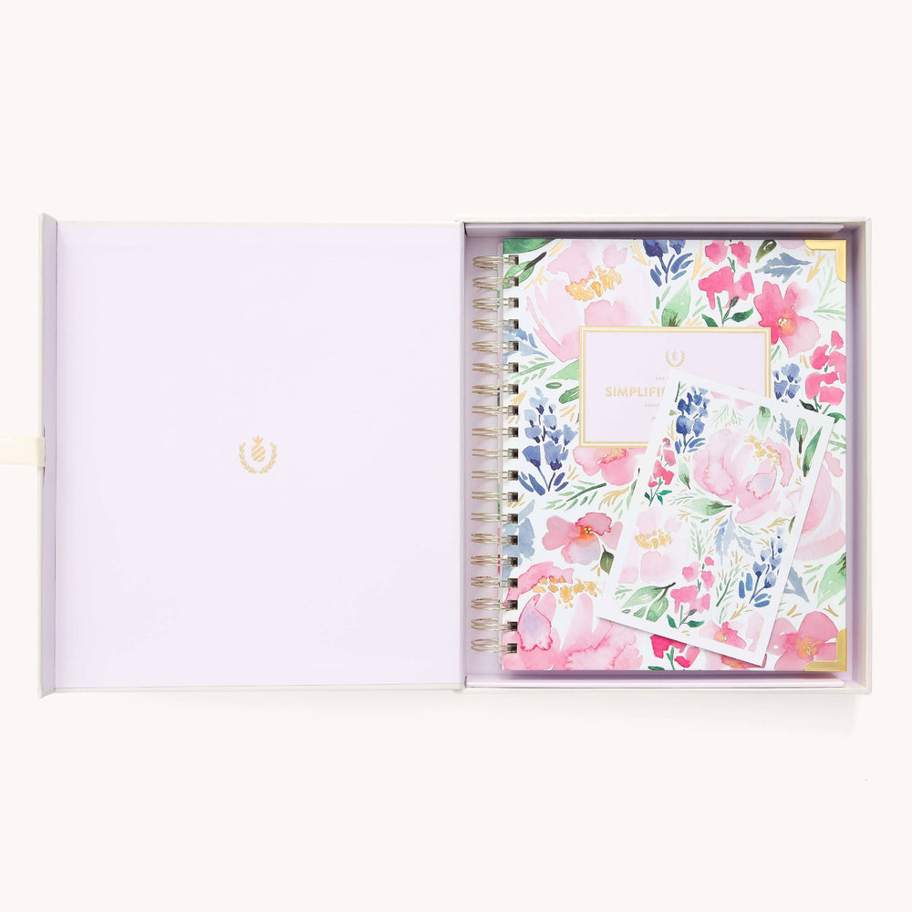 Simplified by Emily Ley paper 2025-2026 Spiral Weekly Simplified Planner - Cottage Floral