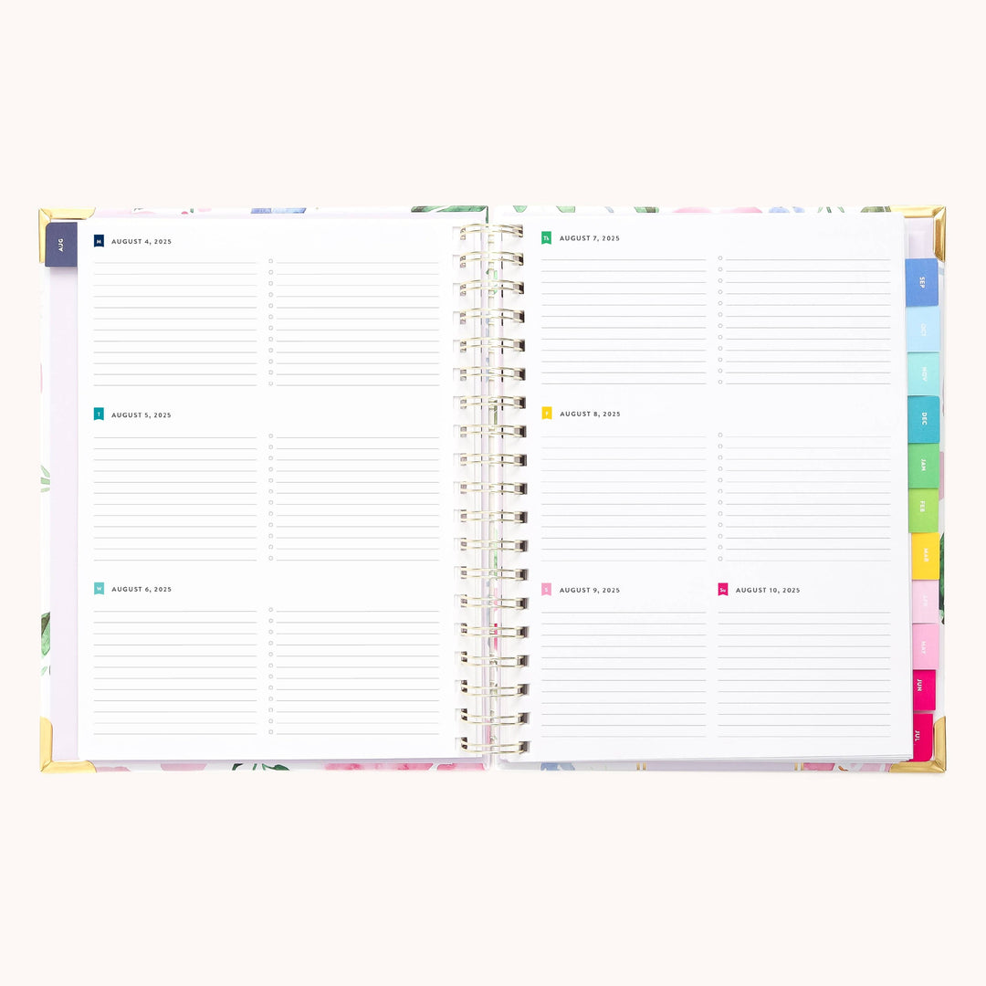 Simplified by Emily Ley paper 2025-2026 Spiral Weekly Simplified Planner - Cottage Floral