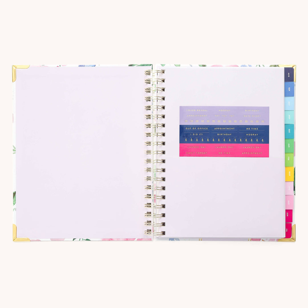 Simplified by Emily Ley paper 2025-2026 Spiral Weekly Simplified Planner - Cottage Floral