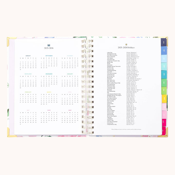 Simplified by Emily Ley paper 2025-2026 Spiral Weekly Simplified Planner - Cottage Floral