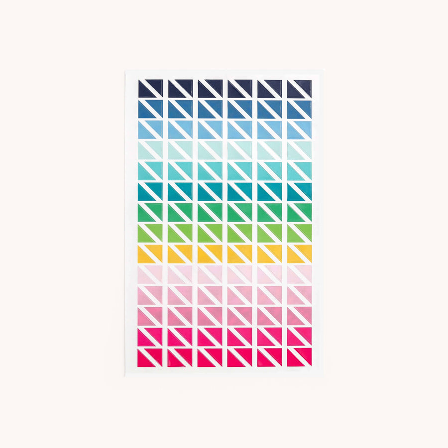 Simplified by Emily Ley paper Sticker Set - Happy Stripe Triangle Corners