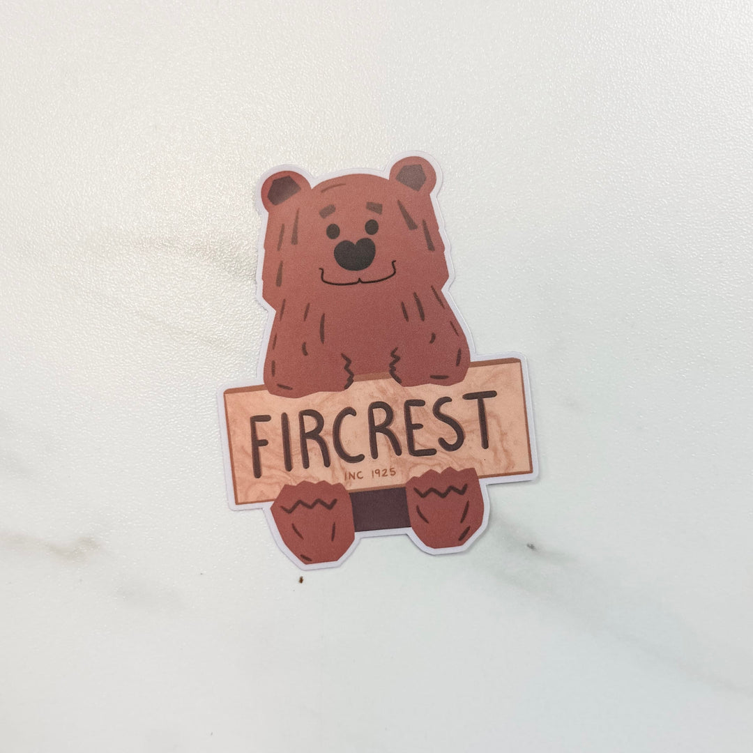 SketchboardJoy Cards Fircrest Bear Sticker