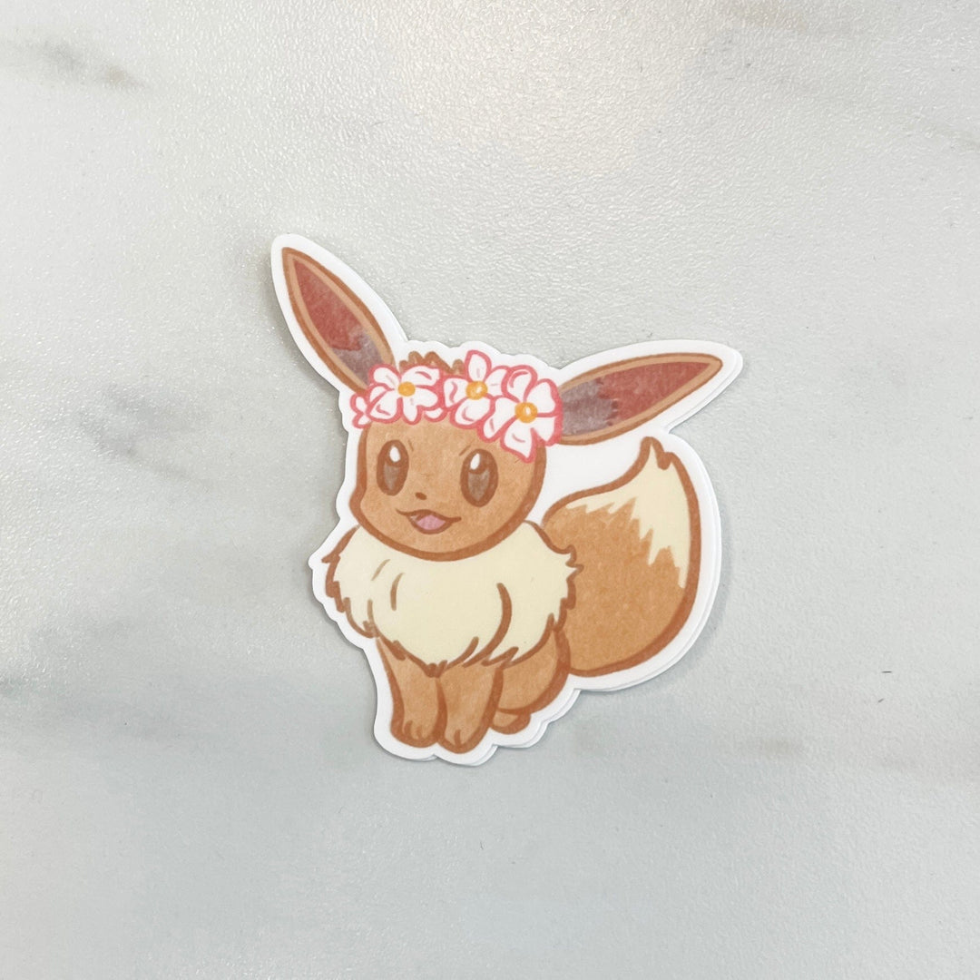 SketchboardJoy Cards Floral Crown Eevee Sticker