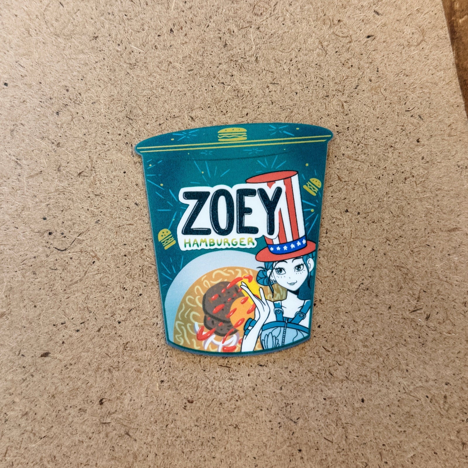 SketchboardJoy Cards Kpop Zoey Ramen Cup Sticker