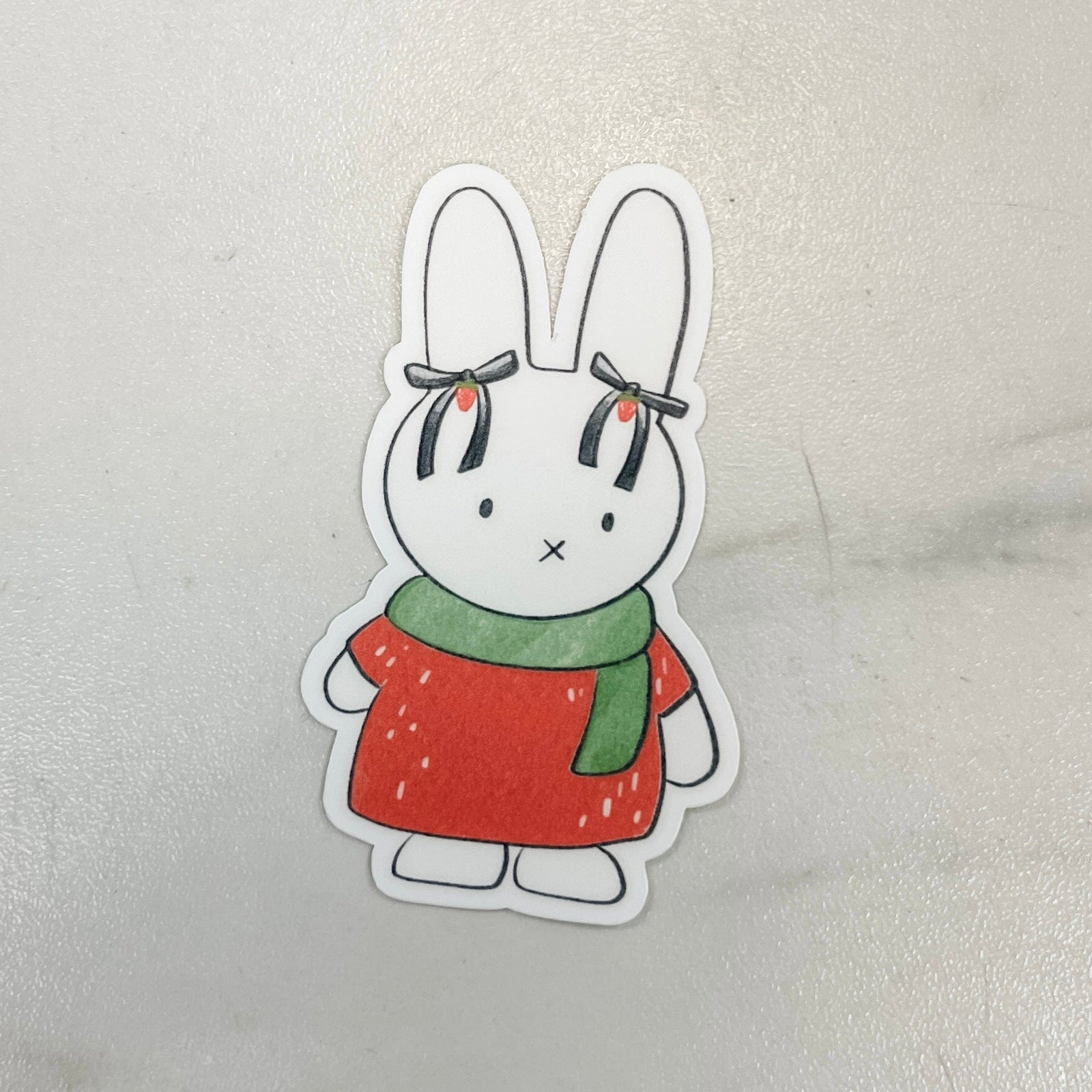 SketchboardJoy Cards Miffy Strawberry Scarf Sticker