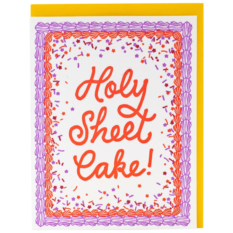 Smudge Ink birthday card Sheet Cake Birthday Card