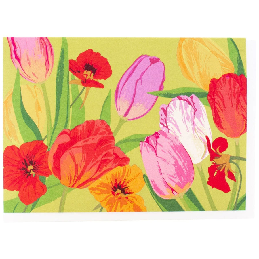 Smudge Ink Boxed Card Set Tulips & Nasturtiums Note Card Box of 10