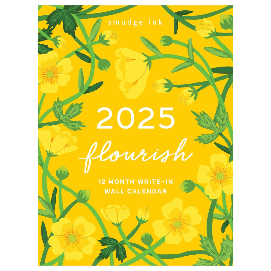 Smudge Ink Calendar 2025 Flourish Wall Calendar