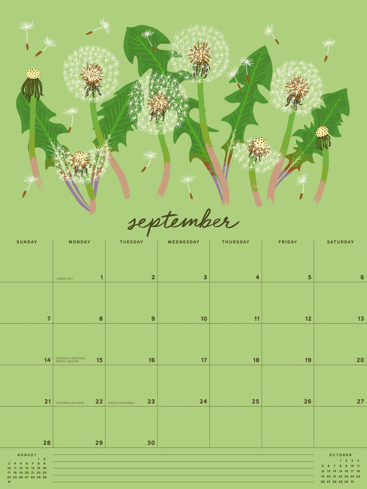 Smudge Ink Calendar 2025 Flourish Wall Calendar