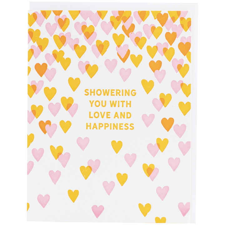 Smudge Ink card Hearts Shower Card