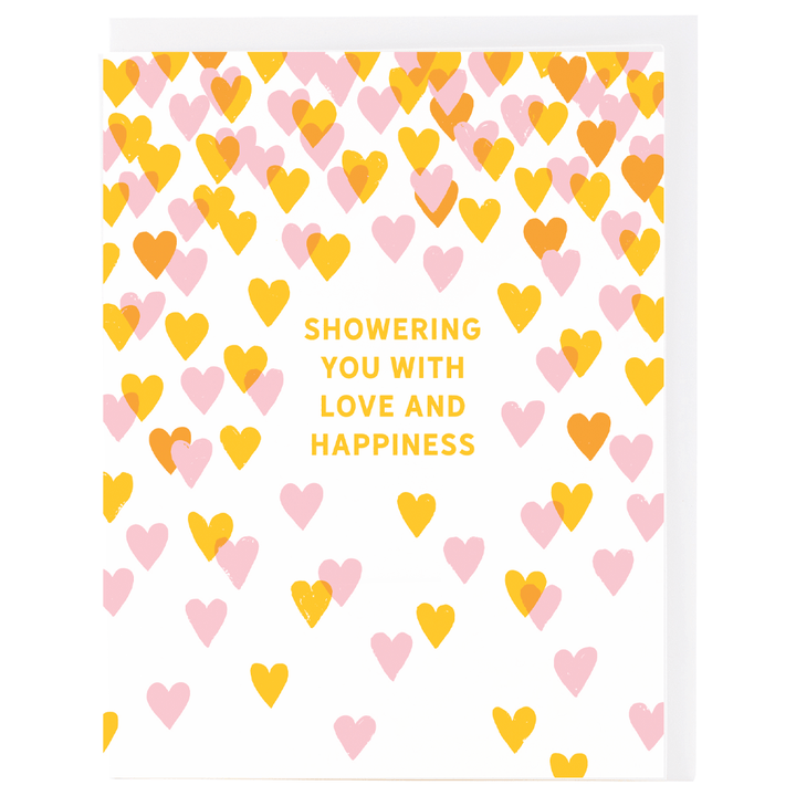 Smudge Ink card Hearts Shower Card