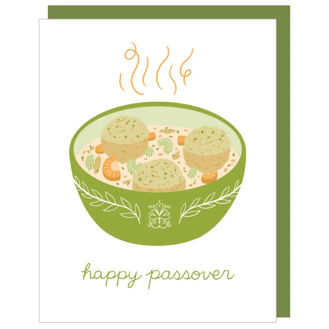 Smudge Ink card Matzo Ball Soup Passover Card