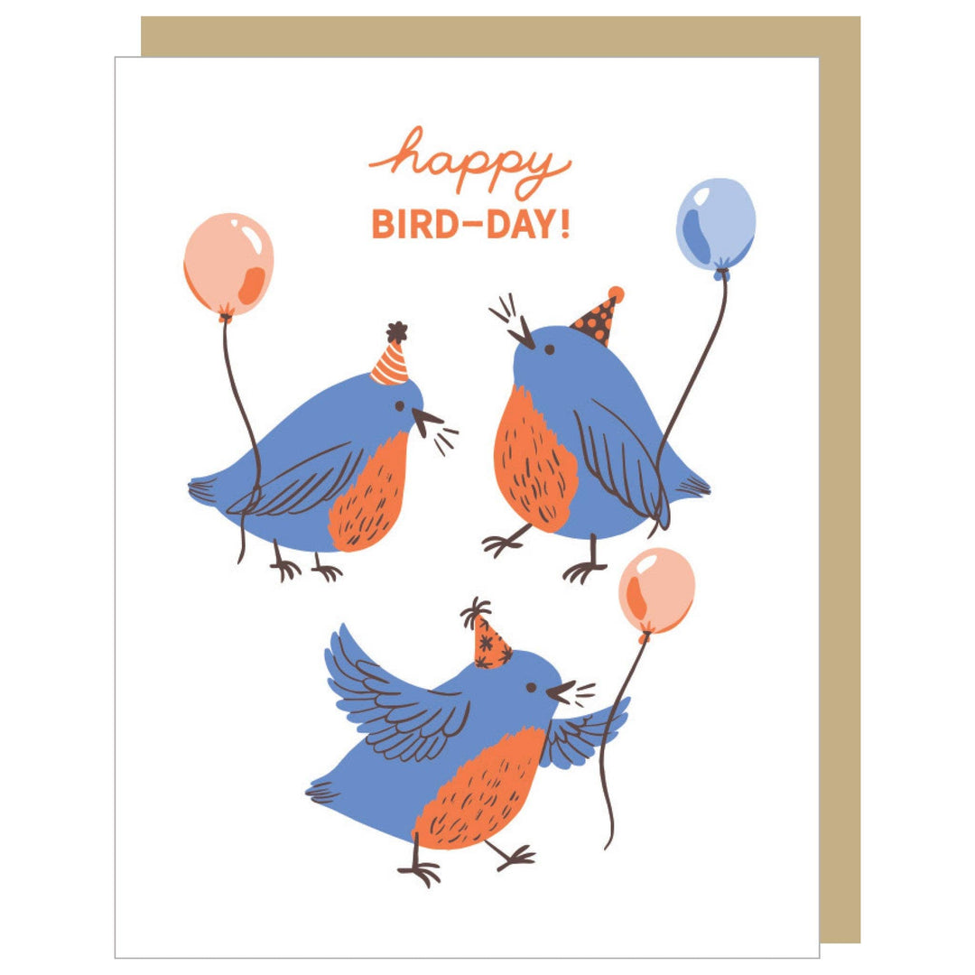 Smudge Ink Cards Birds & Balloons Birthday Card