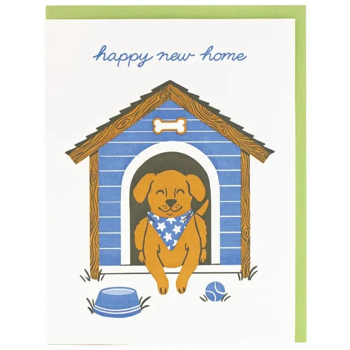 Smudge Ink Cards Dog House New Home Card