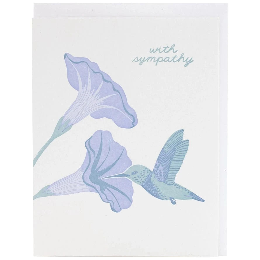 Smudge Ink Cards Hummingbird Sympathy Card