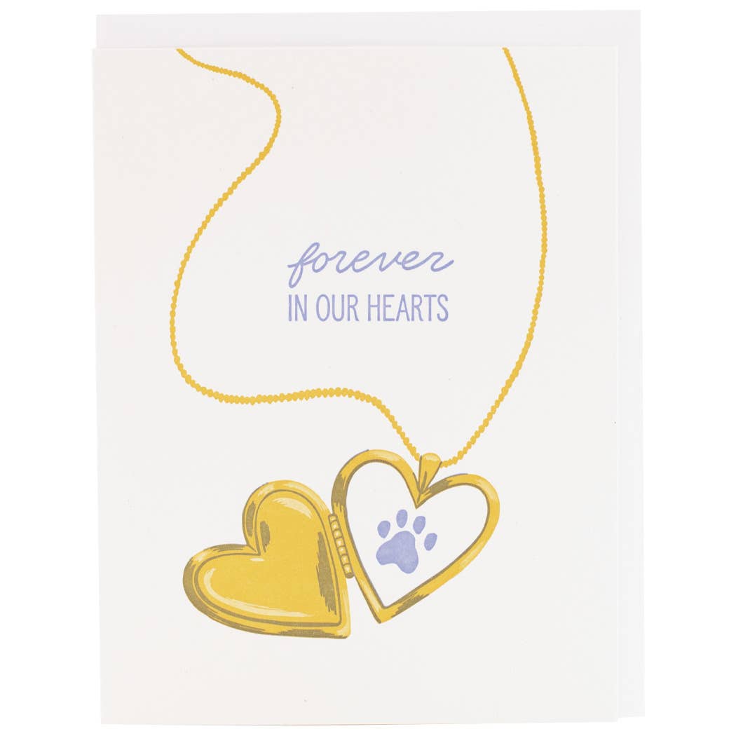 Smudge Ink Cards Locket Pet Sympathy