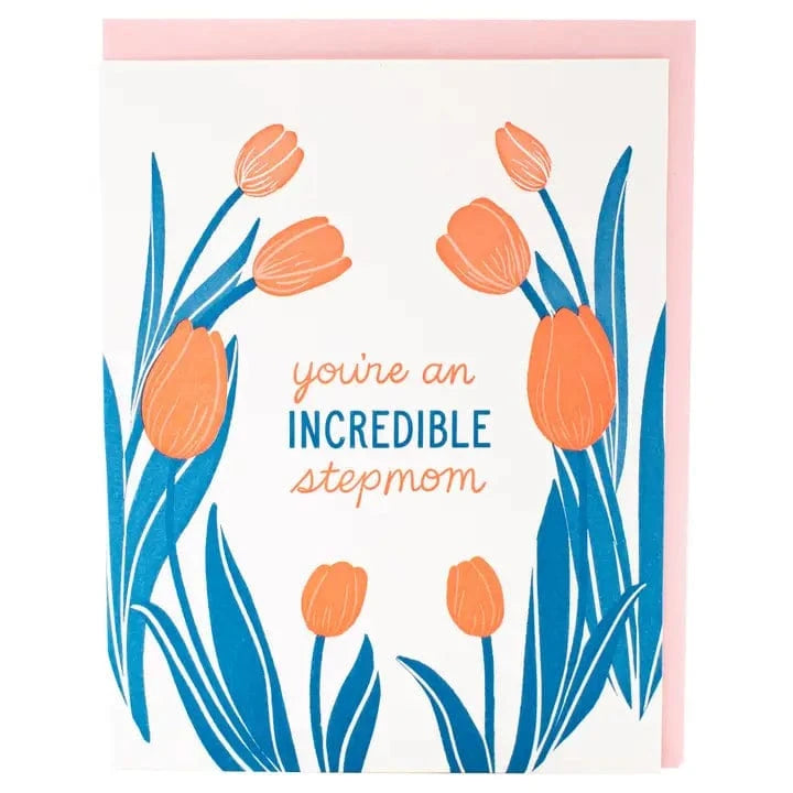 Smudge Ink Cards Tulips Stepmom Card