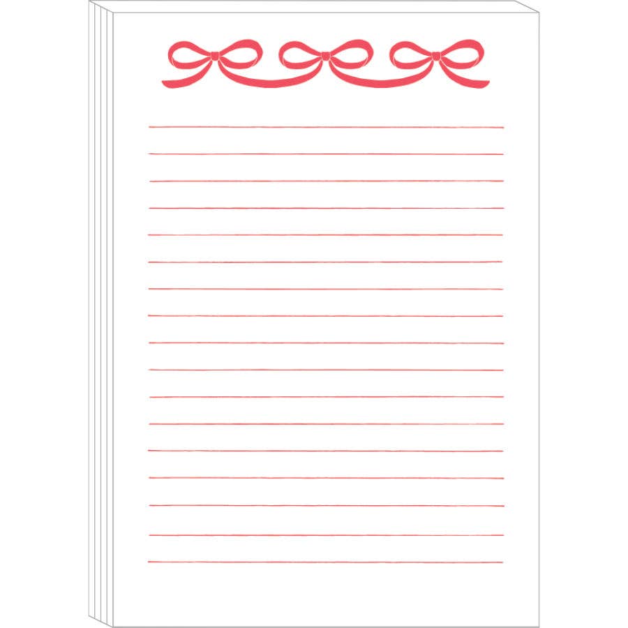 Smudge Ink Notebooks & Notepads Red Bow Notepad