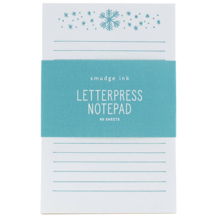 Smudge Ink Notebooks & Notepads Snowflakes Notepad