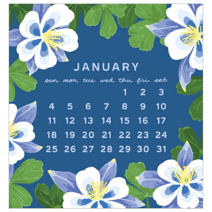 Smudge Ink paper 2026 Blossom Mini Calendar